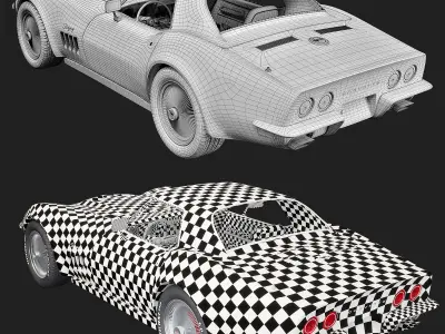 Chevrolette 1968 Corvette Stingray 3D model