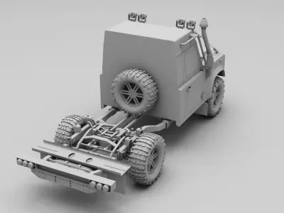 Landrover Defender 130 Chassis Cab 2011 3D model