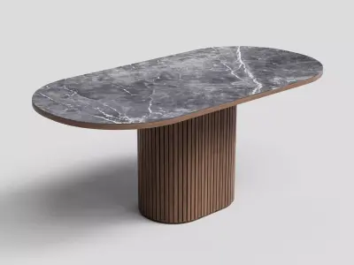 Modern Oval Dining Table 3D model