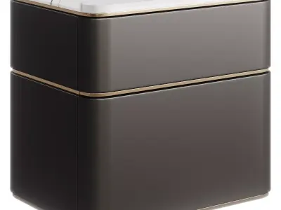 Fendi Lambert Side Table Marble Low-poly 3D model