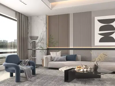 Living Room Scene 12 3D model