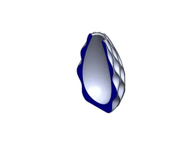 Vase with wave pattern 3D print model