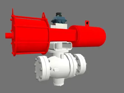 On Off Valve Low-poly 3D model