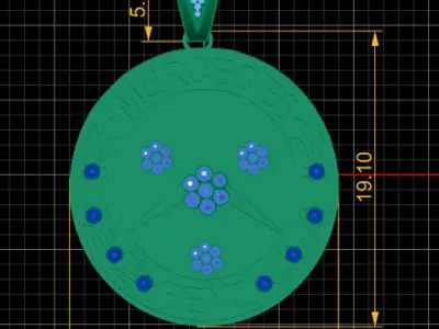 MERCEDES BENZ LOGO PENDANT 3D PRINTABLE MODEL 3D print model