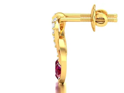 Women Earrings 3dm STL OBJ FBX Render Details 3D print model get