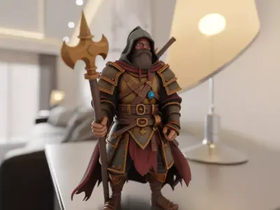 warrior 3D print model