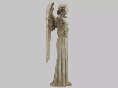 Weeping Angel Statue Low-poly 3D model