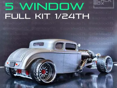 Hot Rod 5 window - Full Modelkit 1-24th 3D print model