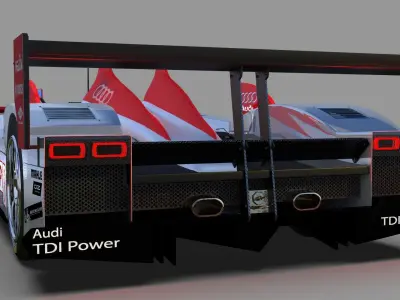 Audi R-10 TDI 24 Lemans 2010 3D model