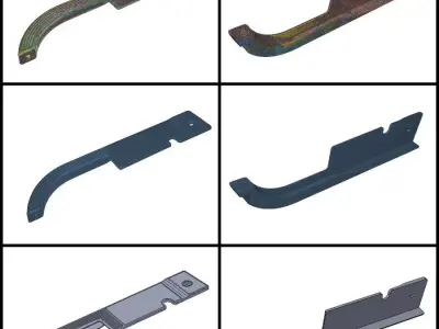 Interior door armrests for LuAZ-969 3D print model