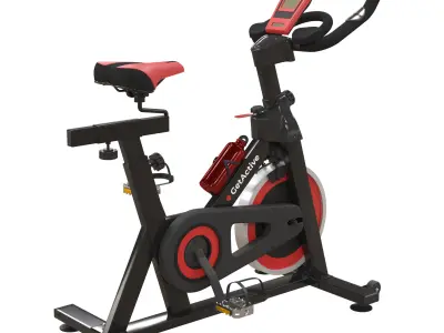 Exercise bike 3D model 2