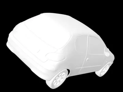 Peugeot 206 3p 3D print model