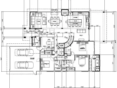 MODERN HOUSE 2 STORY 4 BEDROOMS 2 CAR GARAGE RESIDENTIAL 3D model