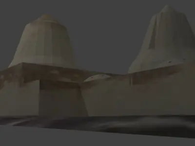 hamam building Low-poly 3D model