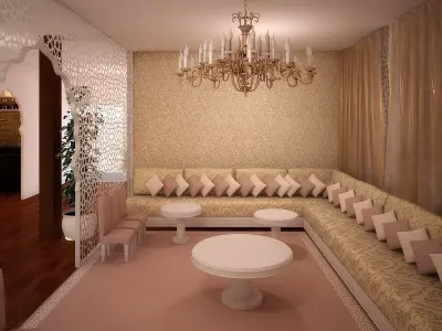 event tent oriental modern 3D model