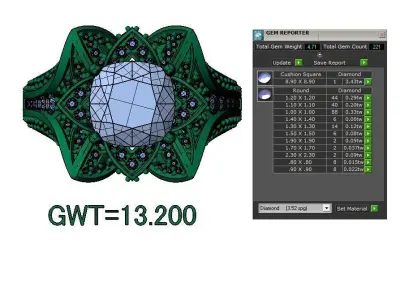 Fashion unique ring 3D model purchase