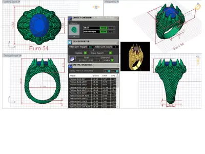 stl 3dm Ring Power and Glory in a Dragon-Inspired Design mr0280 3D print model