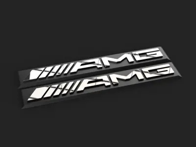 AMG logo 3D model
