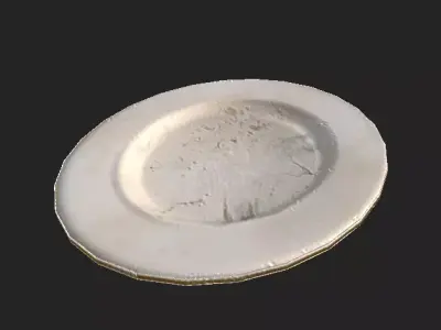 Dish Set cup Low-poly 3D model