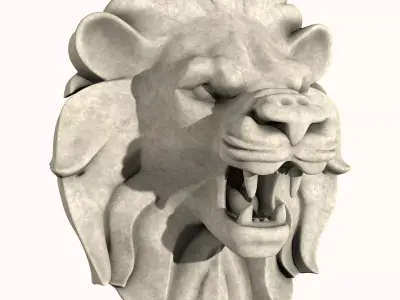 Lion Head 3D print model get