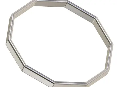 Stylish Decagon Bangle 3D print model