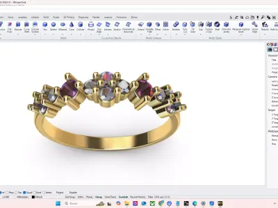Fashion Ring 3D print model shop