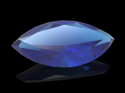  Marquise Cut Gem 3D print model
