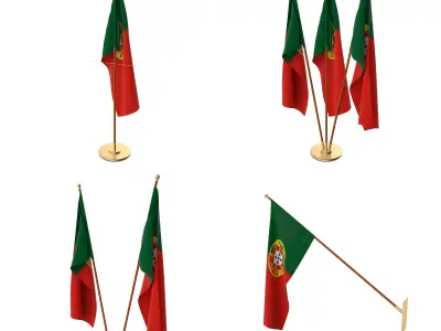 Portugal Flag Pack 3D model