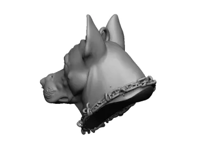 pitbull head 3D print model