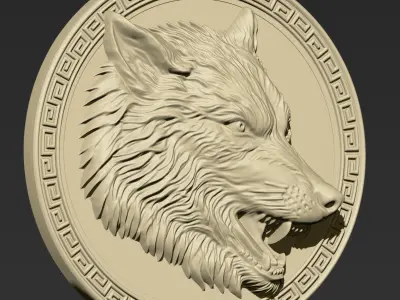 Wolf Head A12 3D print model