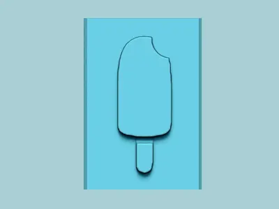 Stamp 39 - Ice Cream - Fondant Decoration Maker Toy 3D print model