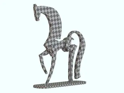 horse sculpture  Low-poly 3D model purchase