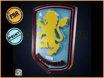Aston Villa FC logo - Cinematic - 3D print 3D model