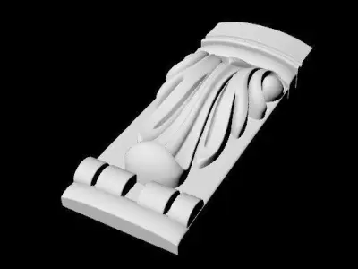 carved pilaster 3D model purchase