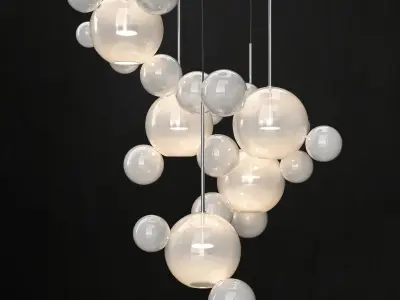 Chandelier Giopato and Coombes Bolle 24 lights 3D model