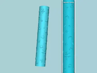 Texture Roll 43 Autumn Positive - Fondant Decoration Maker 3D print model