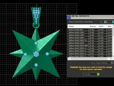 STAR DESIGN PENDANT 3D PRINTABLE MODEL  3D print model