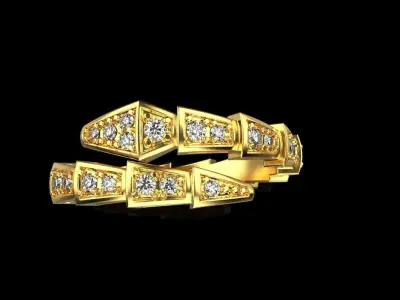 Bvlgari serpenti ring US size  six and half  model 869 3D print model