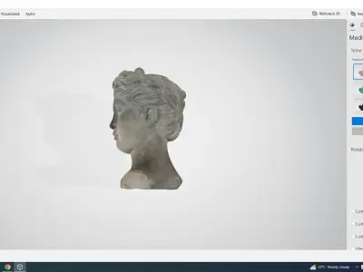 Woman Statue Model Low-poly 3D model