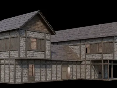 Medieval Village Pack  - 5 Assets - 4K Textures Game Ready Low-poly 3D model get