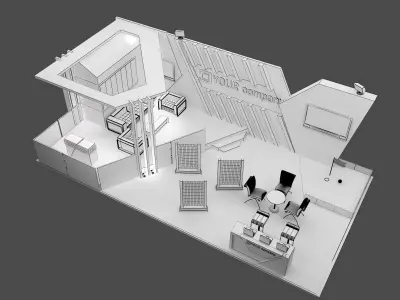 Booth Exhibition Stand a579i 3D model