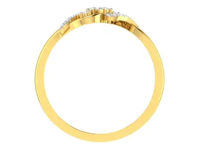 Solitaire Women Engagement Bypass Rings 3D print model