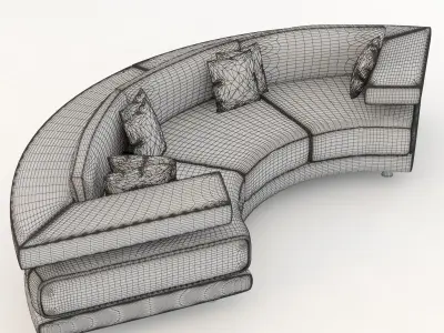Il Loft Rodi Semicircolare sofa 3D model
