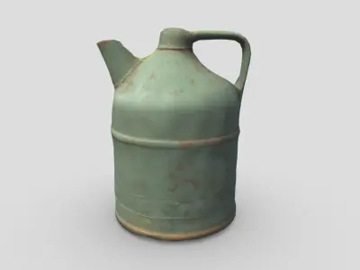 Rusty Oil Can Low-poly 3D model