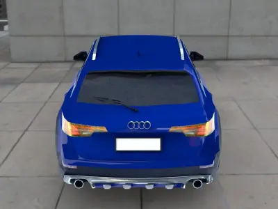 Audi A4 Allroad Quattro 2016 Low-poly 3D model