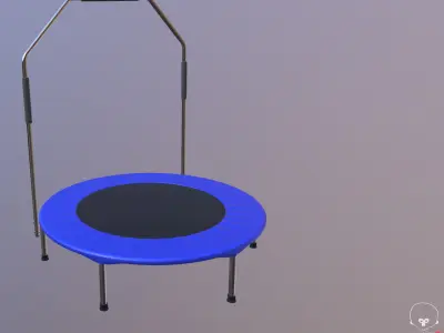 Trampoline for fitness and fun 3D model