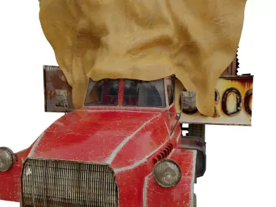 Shanty truck motorhome Low-poly 3D model