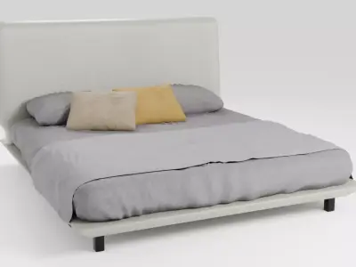 VITA bed is the perfect combination of tenderness and luxury 3D model