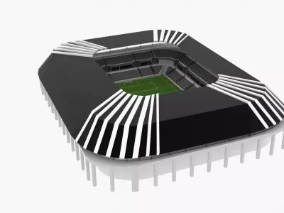 Football Stadium Low-poly 3D model