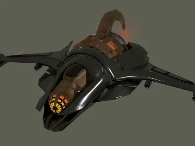 Cruiser class Spaceship Free 3D model